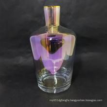 wholesale colored plating glass decanter with stopper